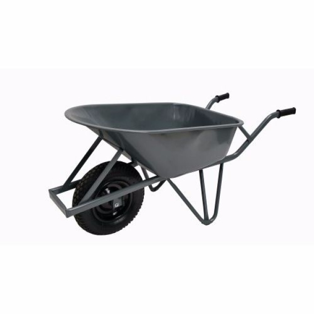 Hummer Bouwkruiwagen staal 85L ovale buis anti-lekwiel