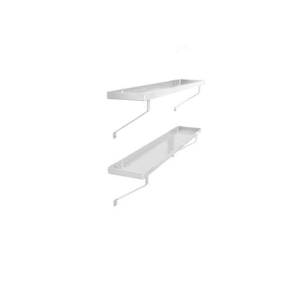 Acd set van twee schappen 86x15cm aluminium