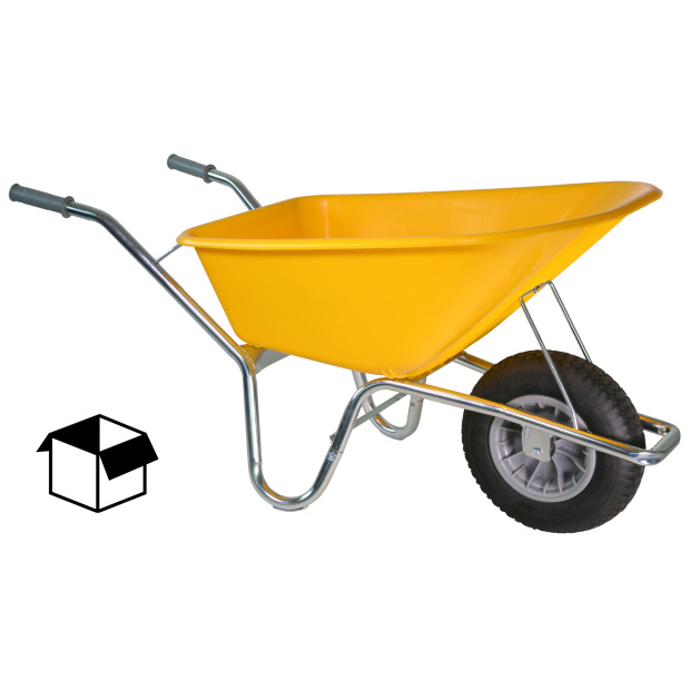 Hummer Bouwkruiwagen Basic PE 100 L geel DOOS