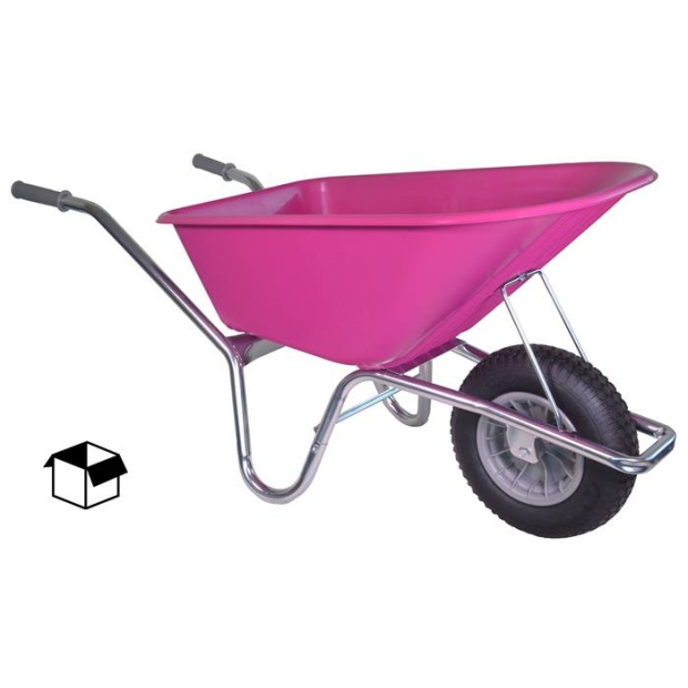 Hummer Tuin kruiwagen verzinkt frame 100 L fuchsia DOOS