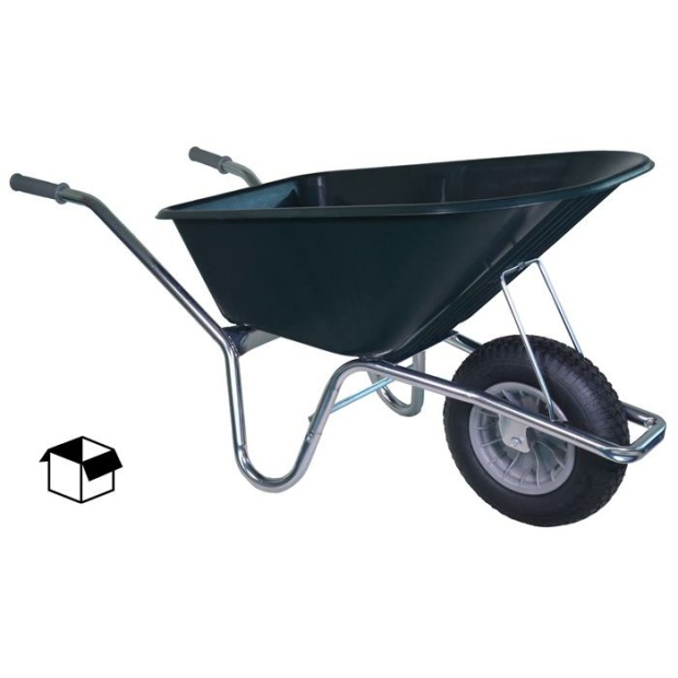 Hummer Tuin kruiwagen verzinkt frame 100 L groen DOOS