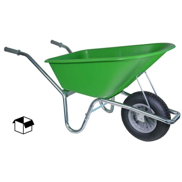 Hummer Tuin kruiwagen verzinkt frame 100 L limegroen DOOS